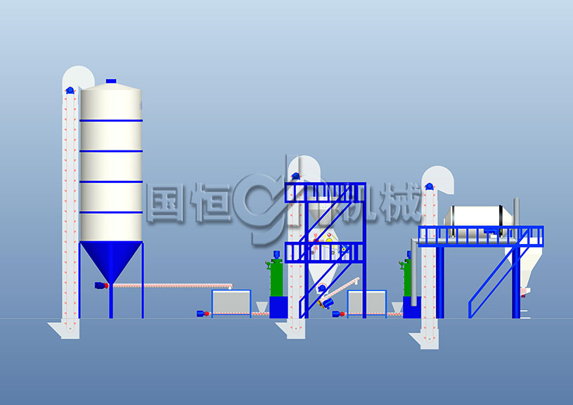 特種無機(jī)保溫砂漿生產(chǎn)線三維展示